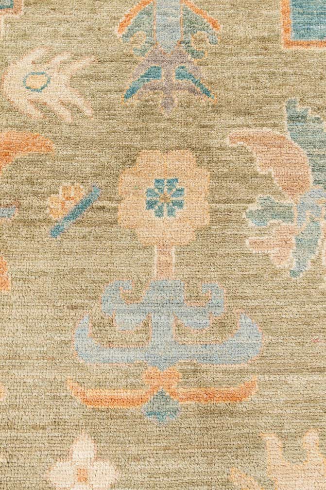 8' 1 x 9' 10 Hand Knotted Oushak Wool Rug