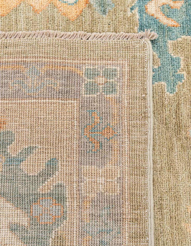 Detail image of 8' 1 x 9' 10  Hand Knotted Oushak Wool Rug