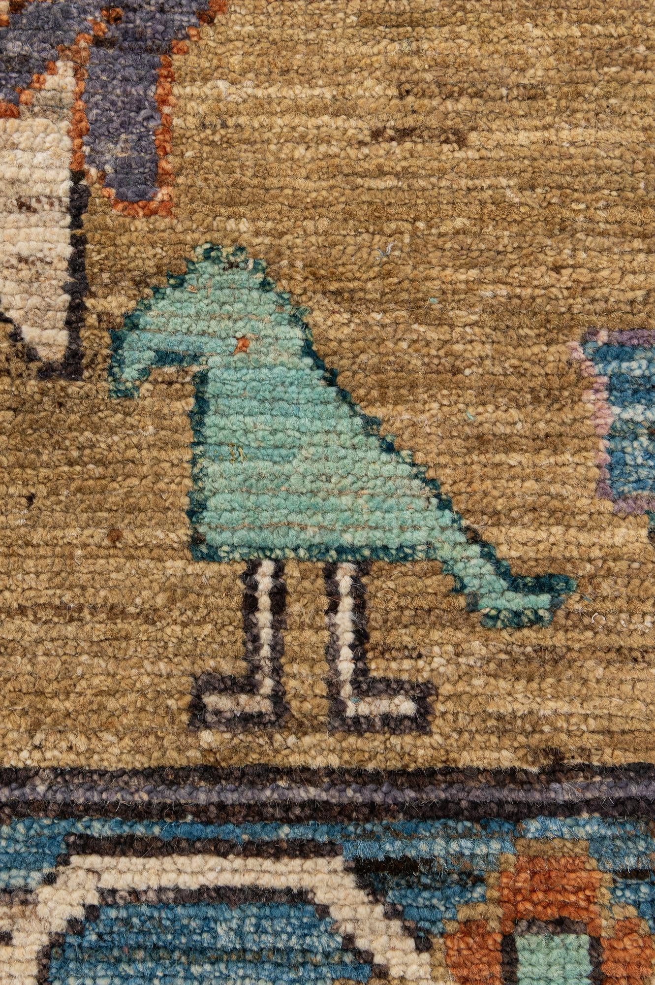 8' 5 x 9' 10 Hand Knotted Oushak Wool Rug