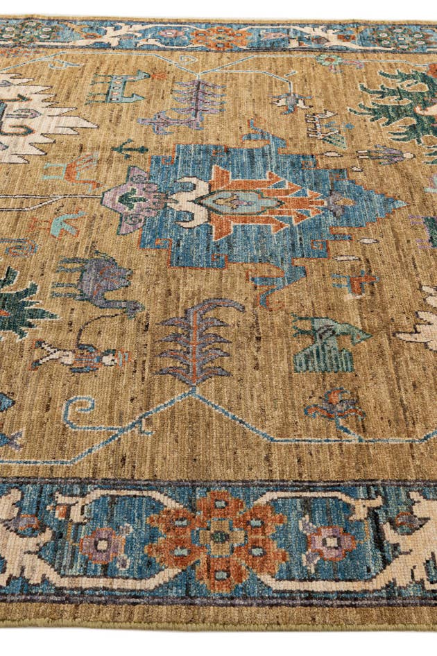 Detail image of 8' 5 x 9' 10 Hand Knotted Oushak Wool Rug