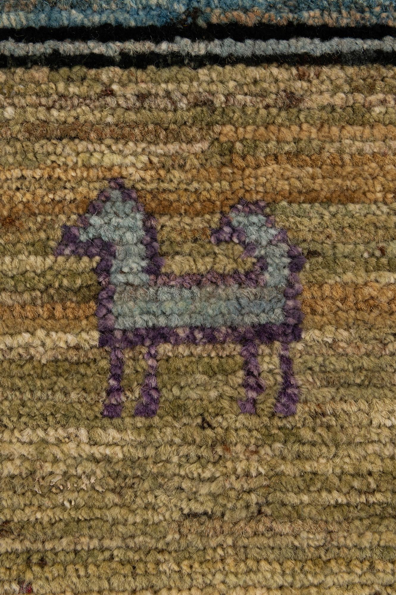 9' 2 x 11' 11 Hand Knotted Oushak Wool Rug