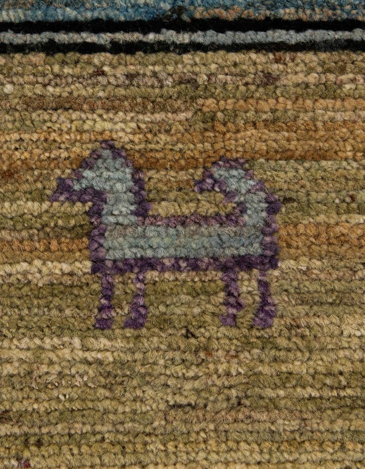 Detail image of 9' 2 x 11' 11  Hand Knotted Oushak Wool Rug