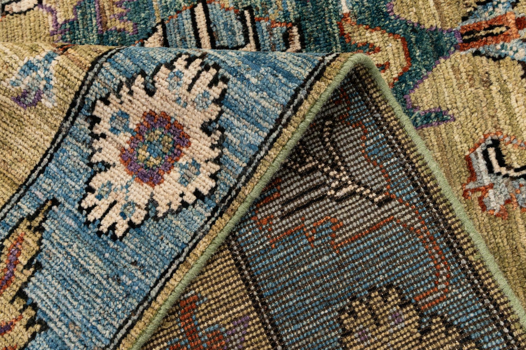 9' 2 x 11' 11 Hand Knotted Oushak Wool Rug