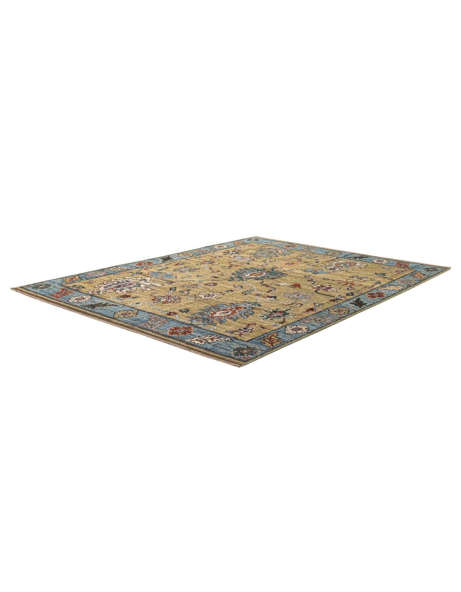 9' 2 x 11' 11 Hand Knotted Oushak Wool Rug