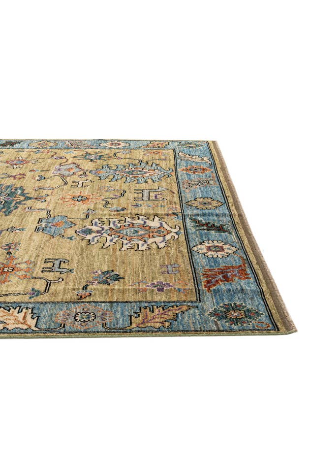 Detail image of 9' 2 x 11' 11 Hand Knotted Oushak Wool Rug