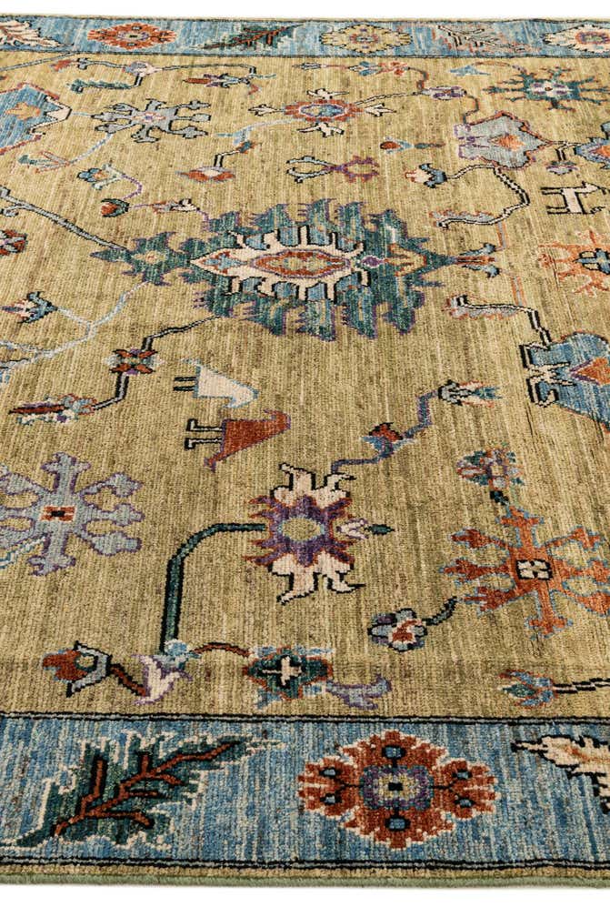 9' 2 x 11' 11 Hand Knotted Oushak Wool Rug