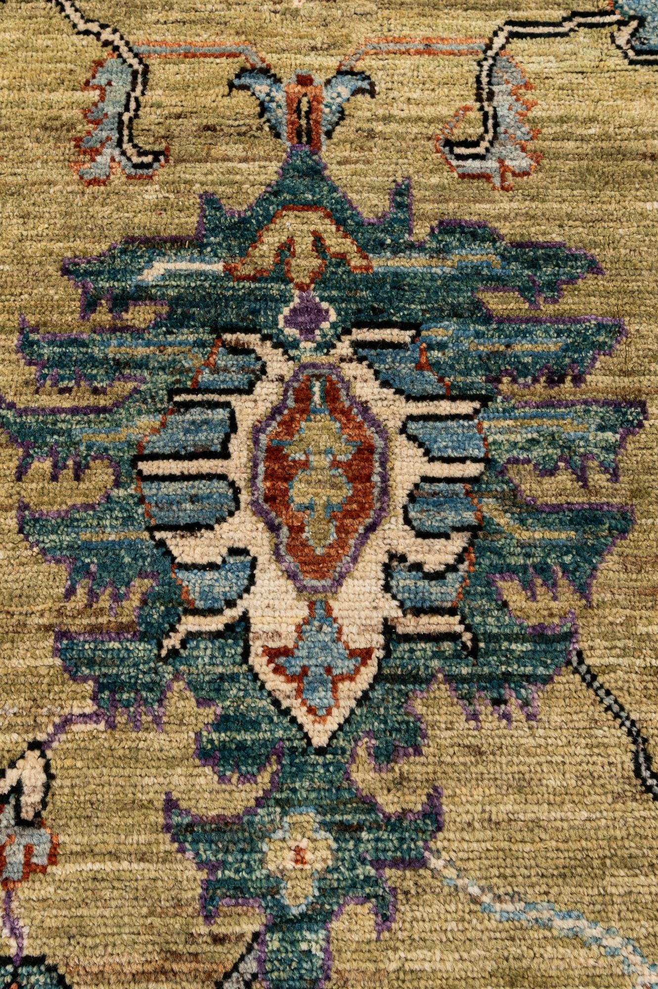 9' 2 x 11' 11 Hand Knotted Oushak Wool Rug