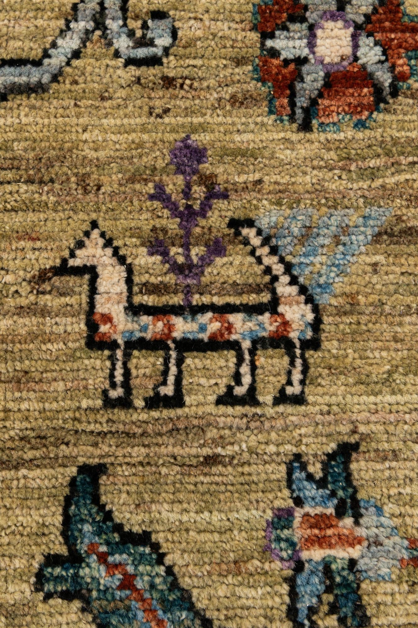 9' 2 x 11' 11 Hand Knotted Oushak Wool Rug