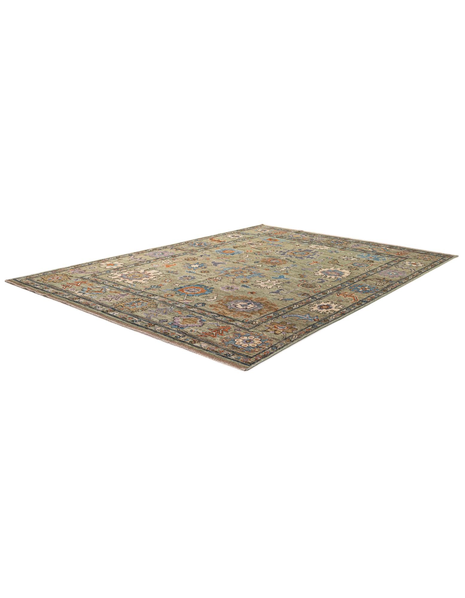 10' 2 x 13' 11 Hand Knotted Oushak Wool Rug
