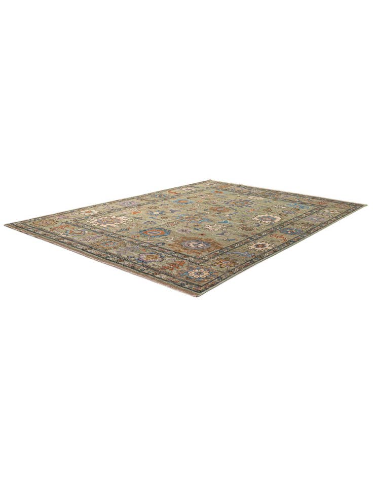 Detail image of 10' 2 x 13' 11 Hand Knotted Oushak Wool Rug