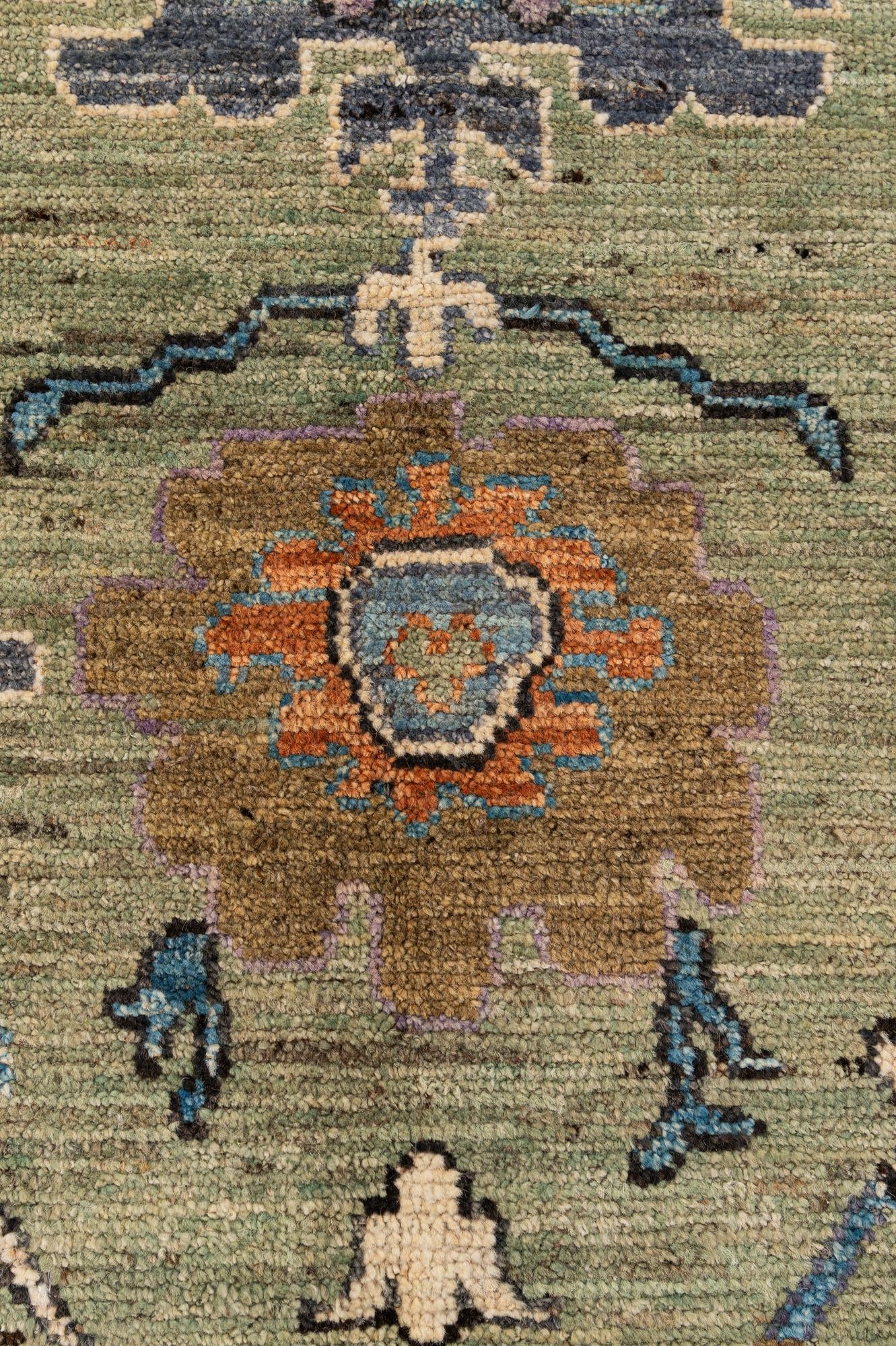 10' 2 x 13' 11 Hand Knotted Oushak Wool Rug