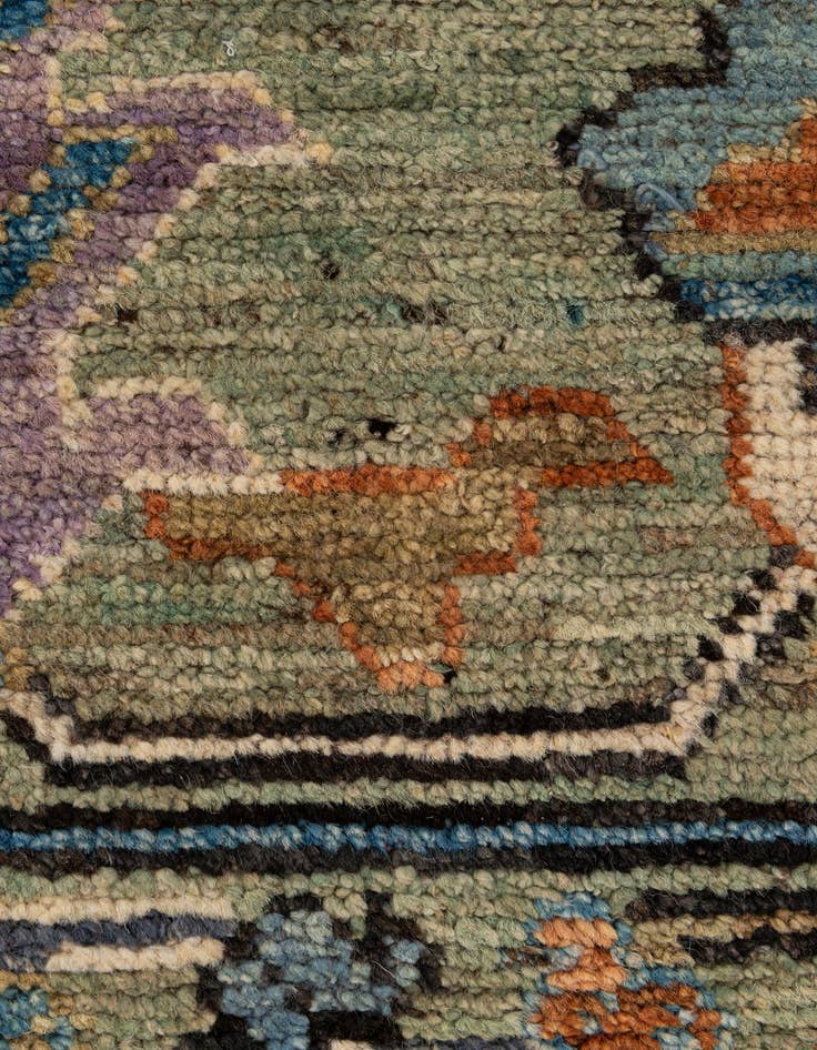 Detail image of 10' 2 x 13' 11  Hand Knotted Oushak Wool Rug