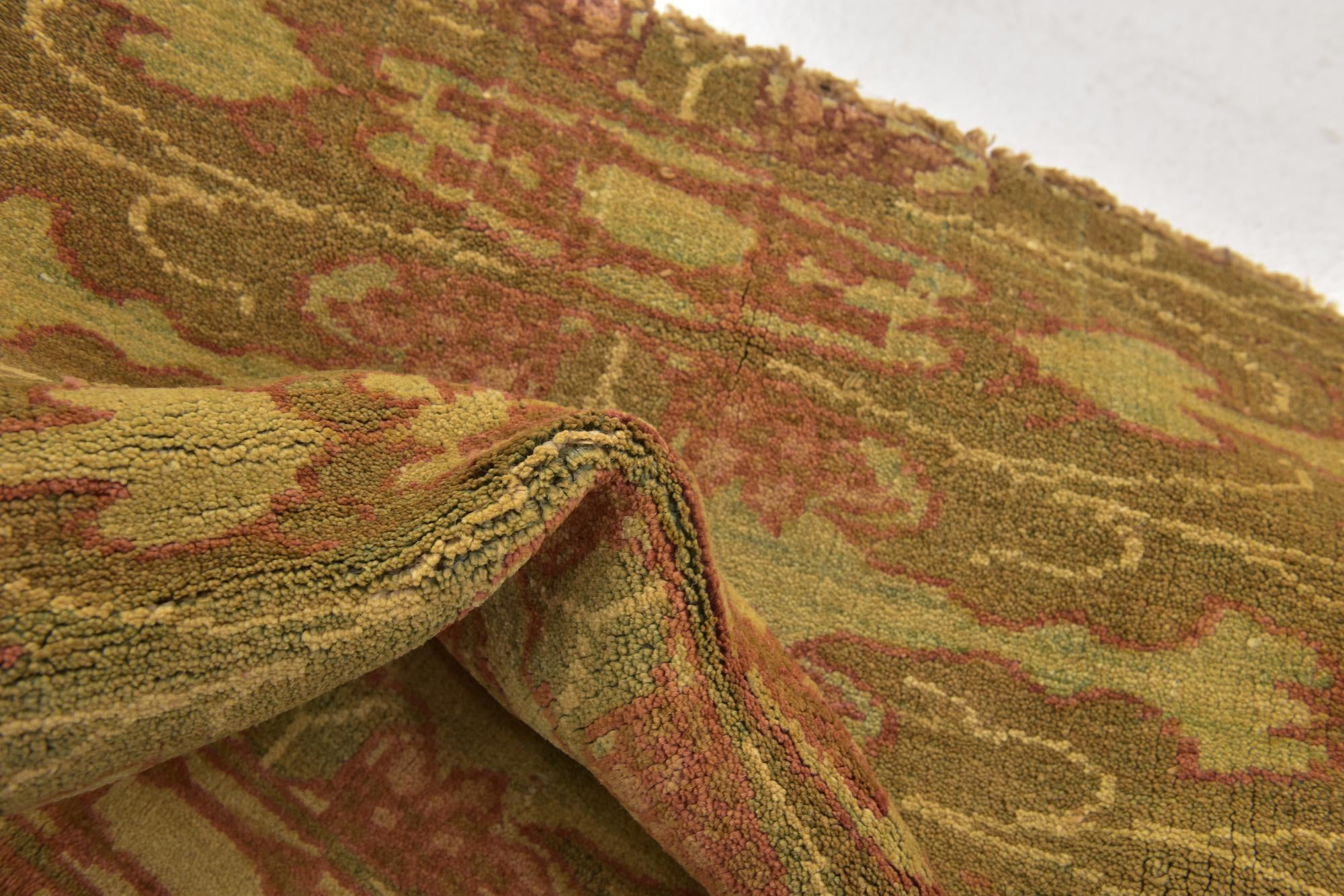 2' 7 x 4' 8 Hand Knotted Oushak Wool Rug