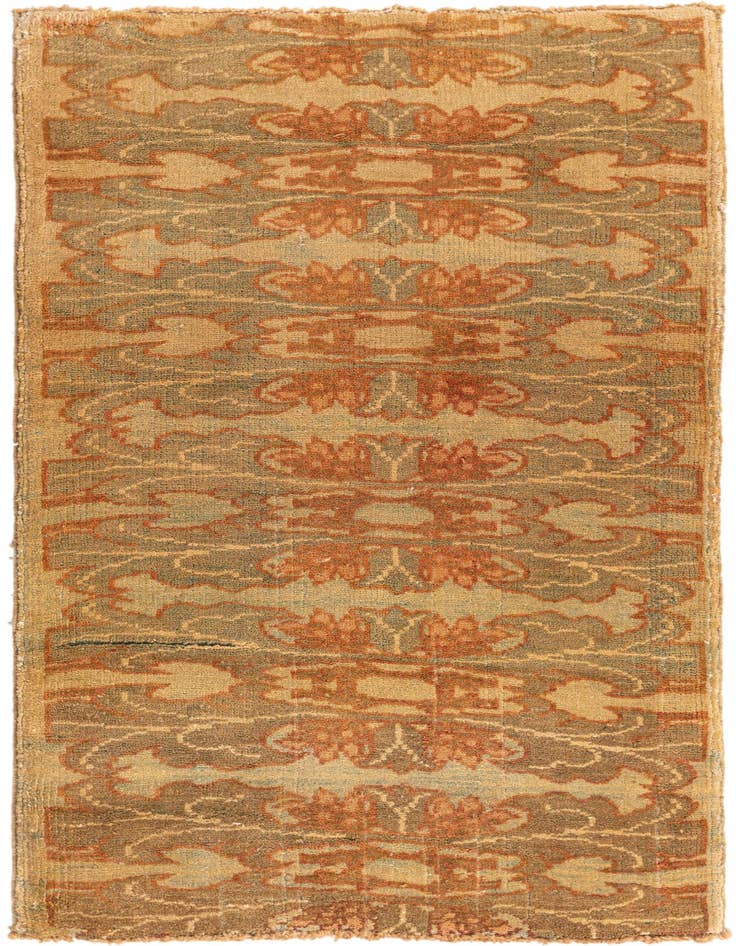 Detail image of 2' 7 x 4' 8 Hand Knotted Oushak Wool Rug