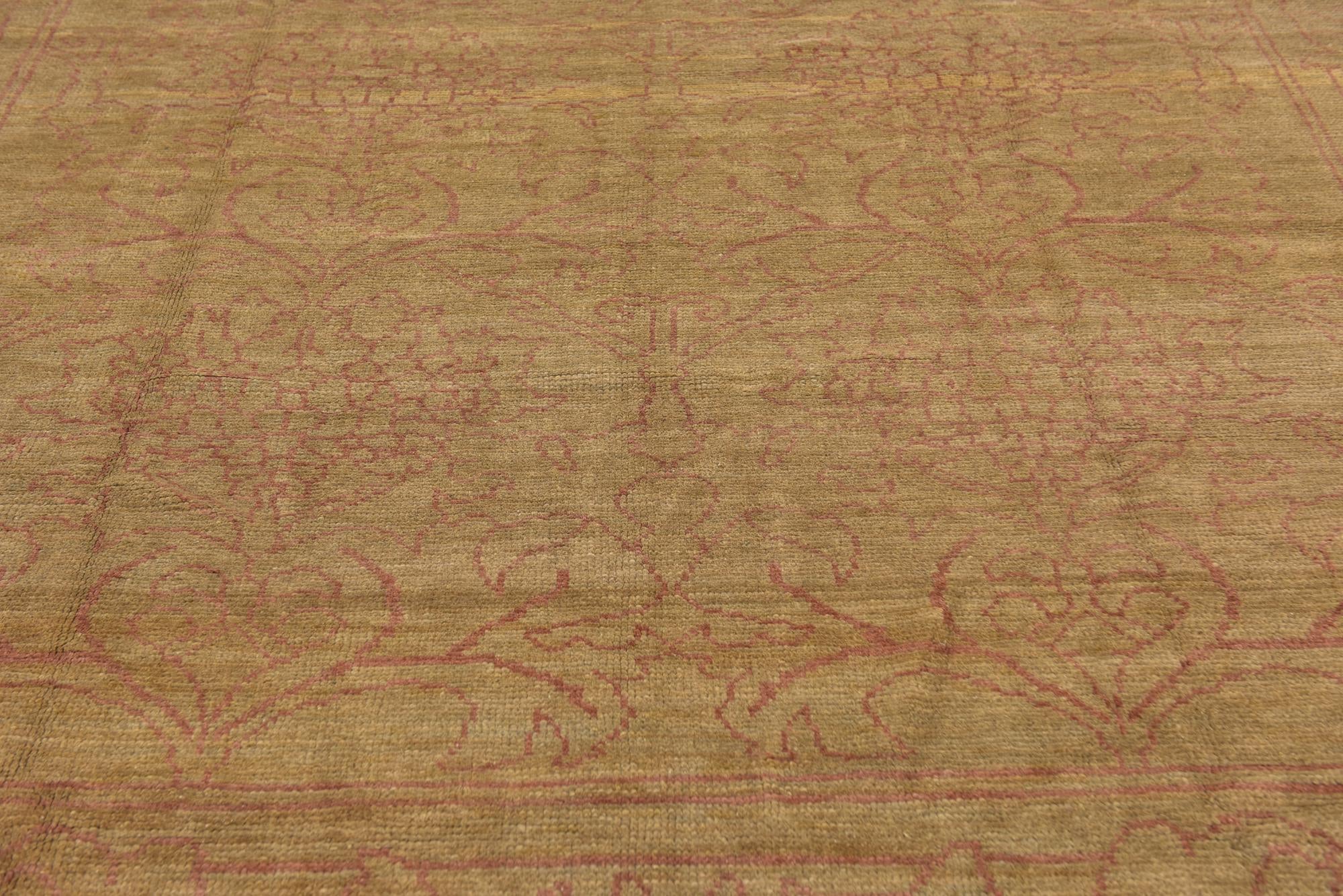 10' 6 x 15' 2 Hand Knotted Oushak Wool Rug