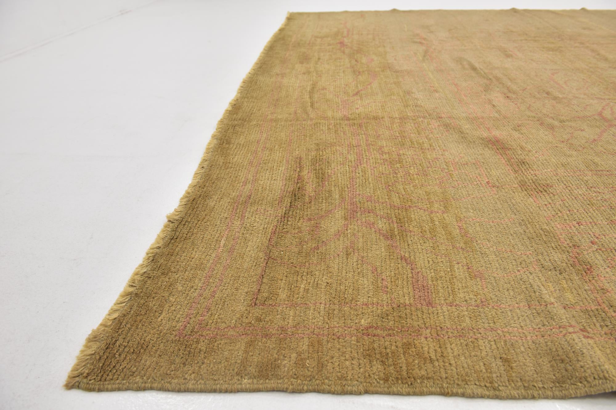 10' 6 x 15' 2 Hand Knotted Oushak Wool Rug