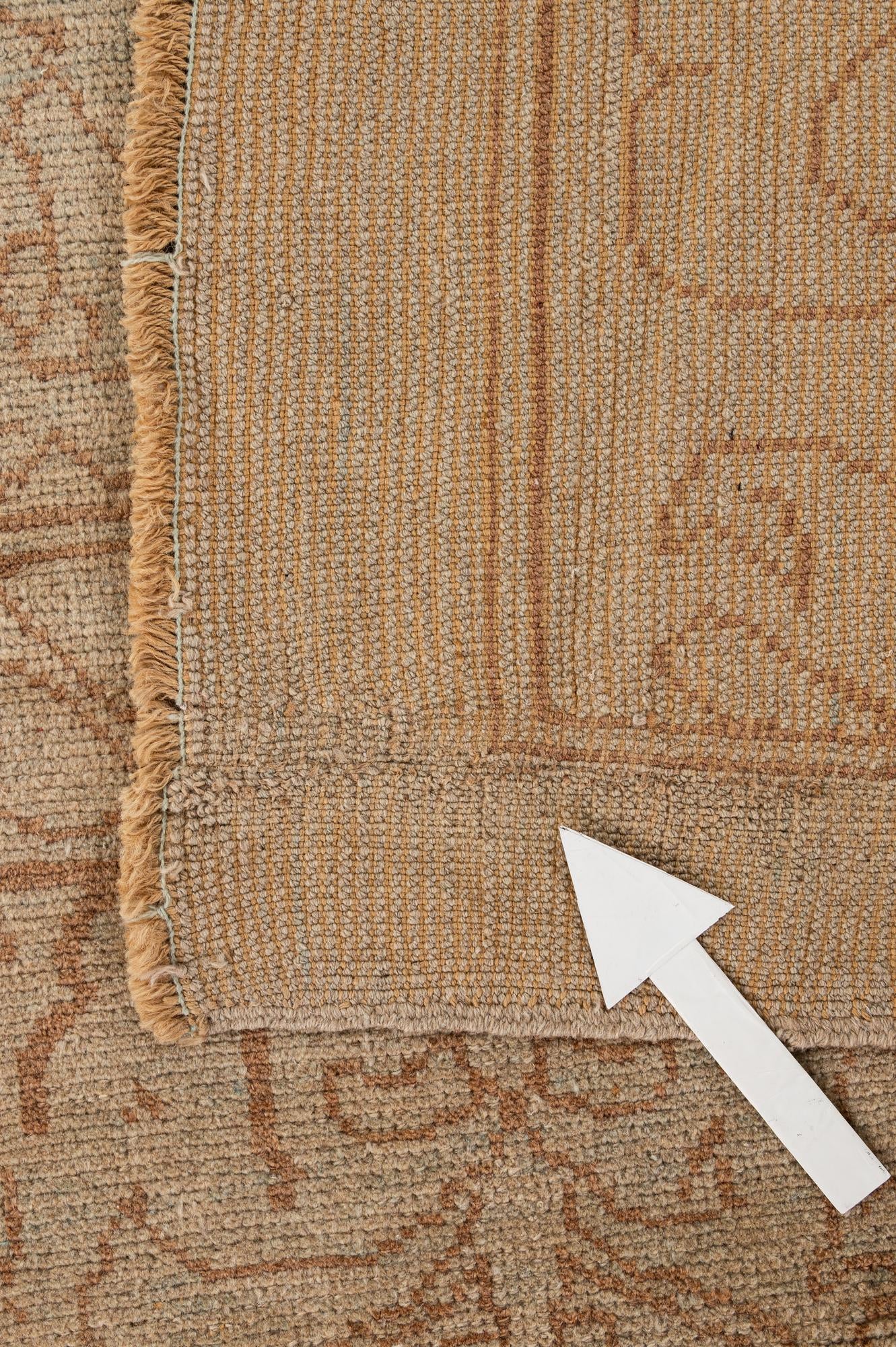 9' x 13' Hand Knotted Oushak Wool Rug