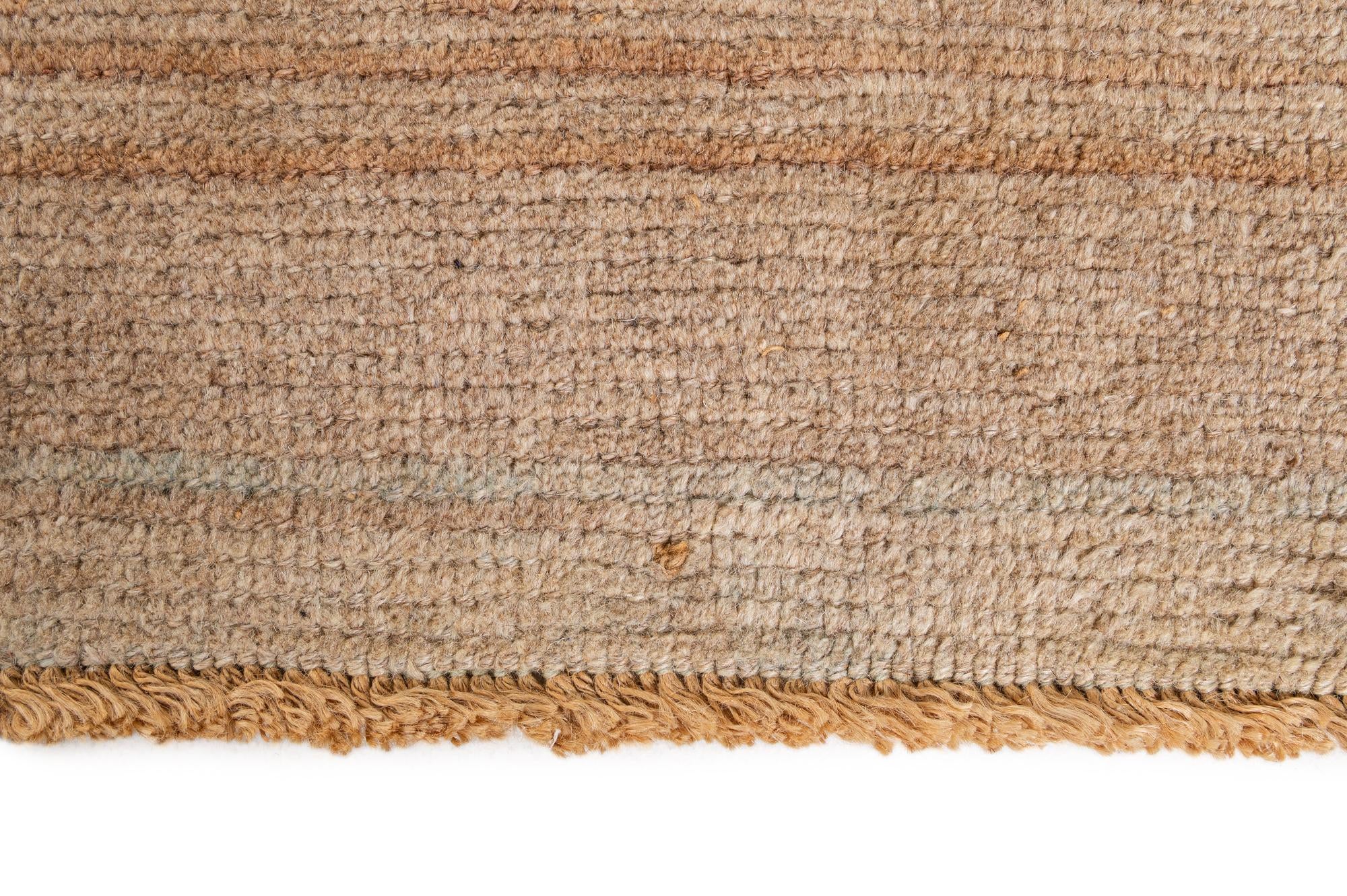 9' x 13' Hand Knotted Oushak Wool Rug