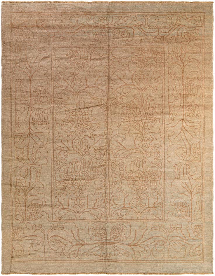 Detail image of 9' x 13' Hand Knotted Oushak Wool Rug