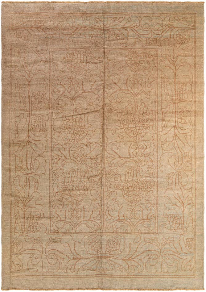 Detail image of 9' x 13' Hand Knotted Oushak Wool Rug
