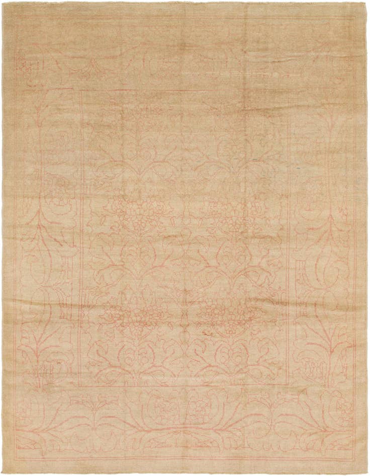 Detail image of 10' 5 x 14' Hand Knotted Oushak Wool Rug