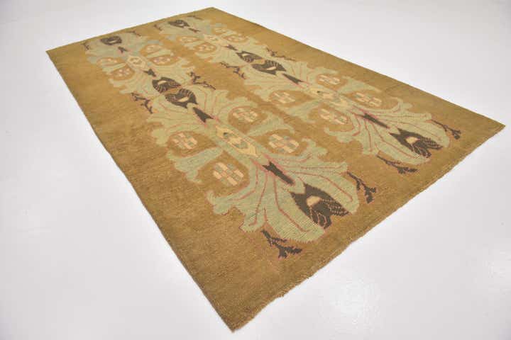 7' x 12' 4 Hand Knotted Oushak Wool Rug