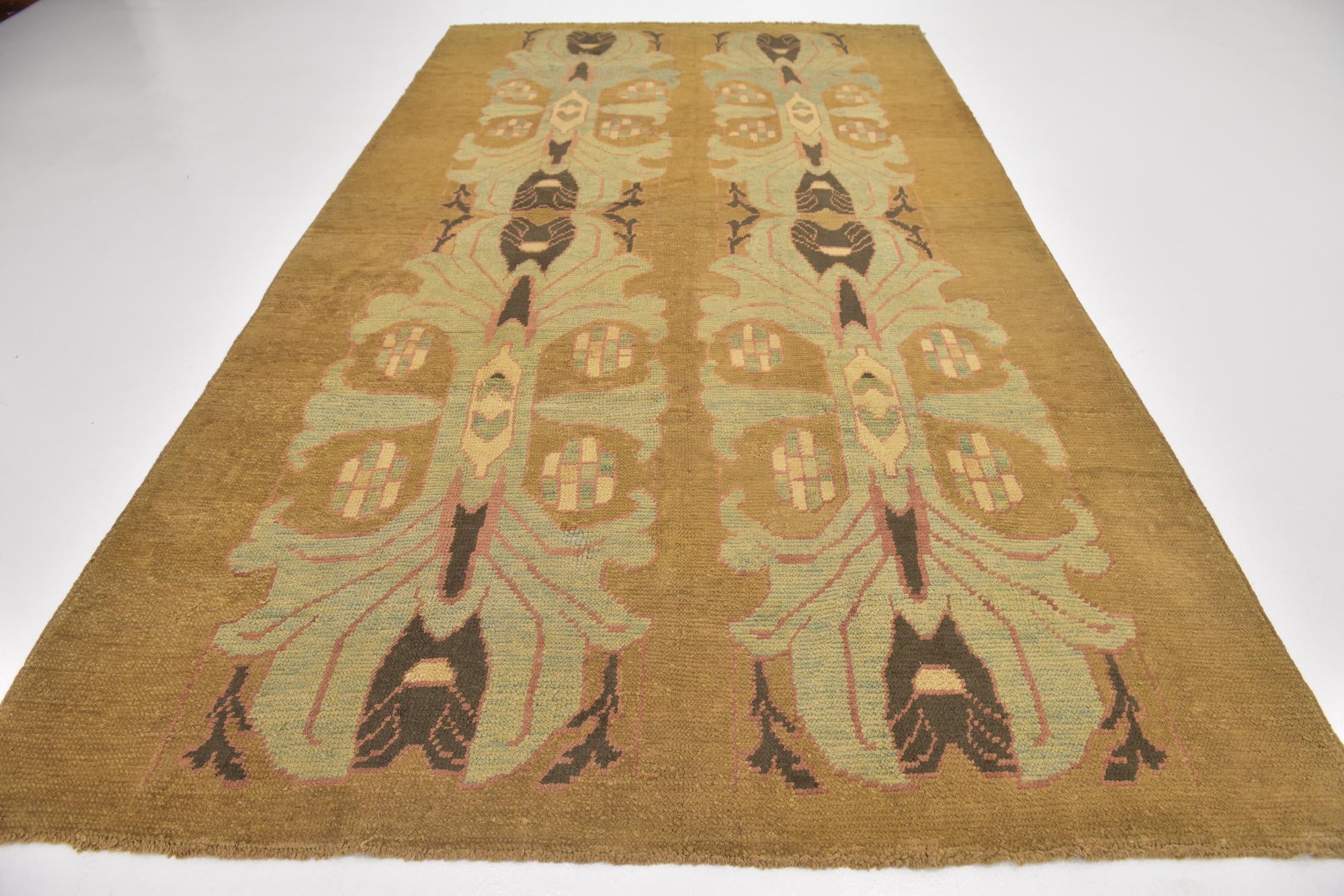 7' x 12' 4 Hand Knotted Oushak Wool Rug