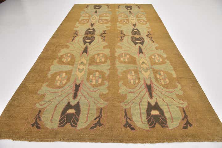 7' x 12' 4 Hand Knotted Oushak Wool Rug