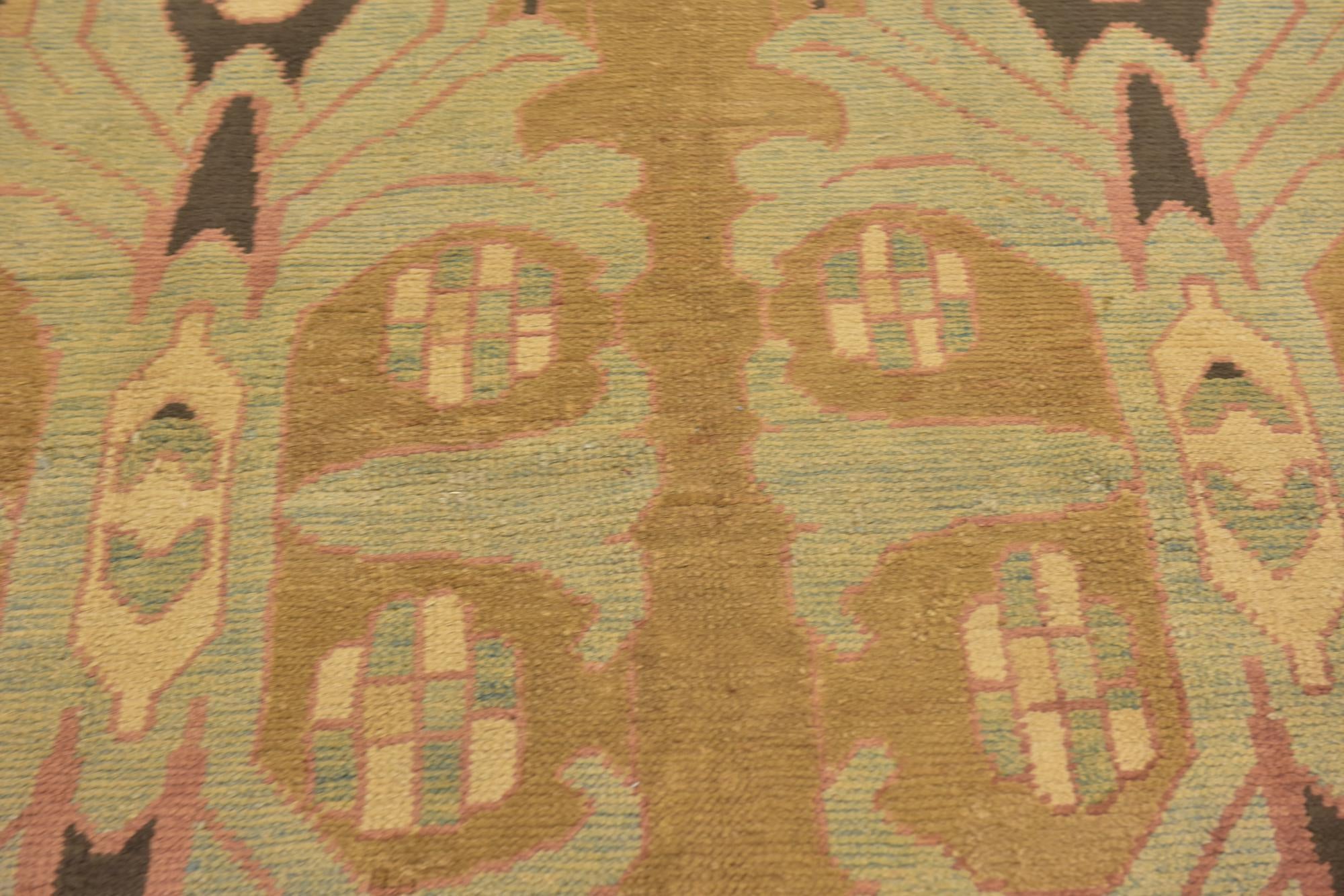 7' x 12' 4 Hand Knotted Oushak Wool Rug