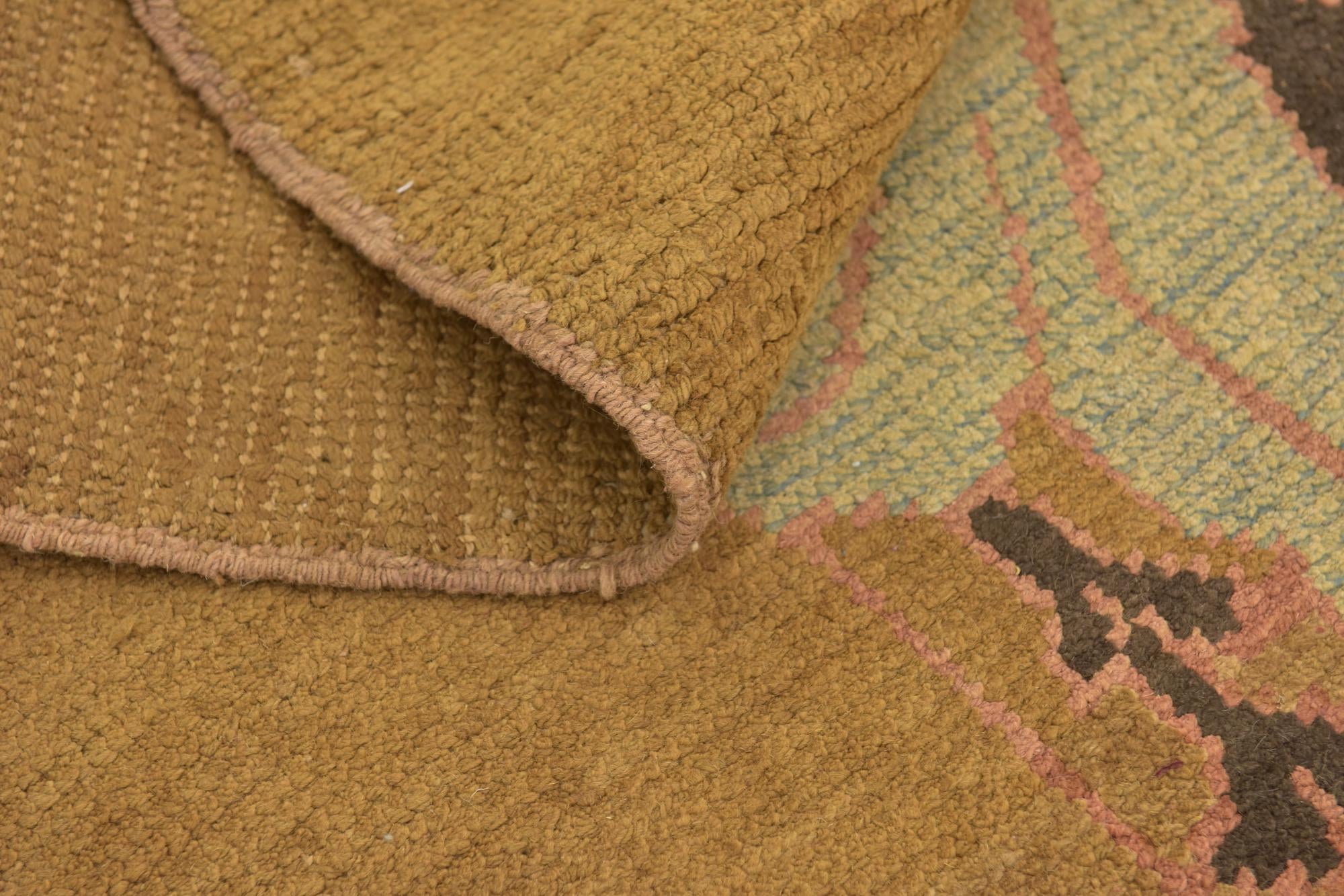 7' x 12' 4 Hand Knotted Oushak Wool Rug