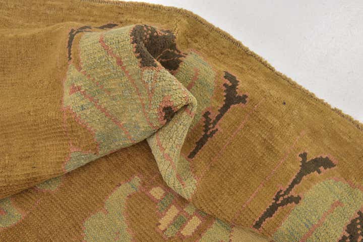 7' x 12' 4 Hand Knotted Oushak Wool Rug