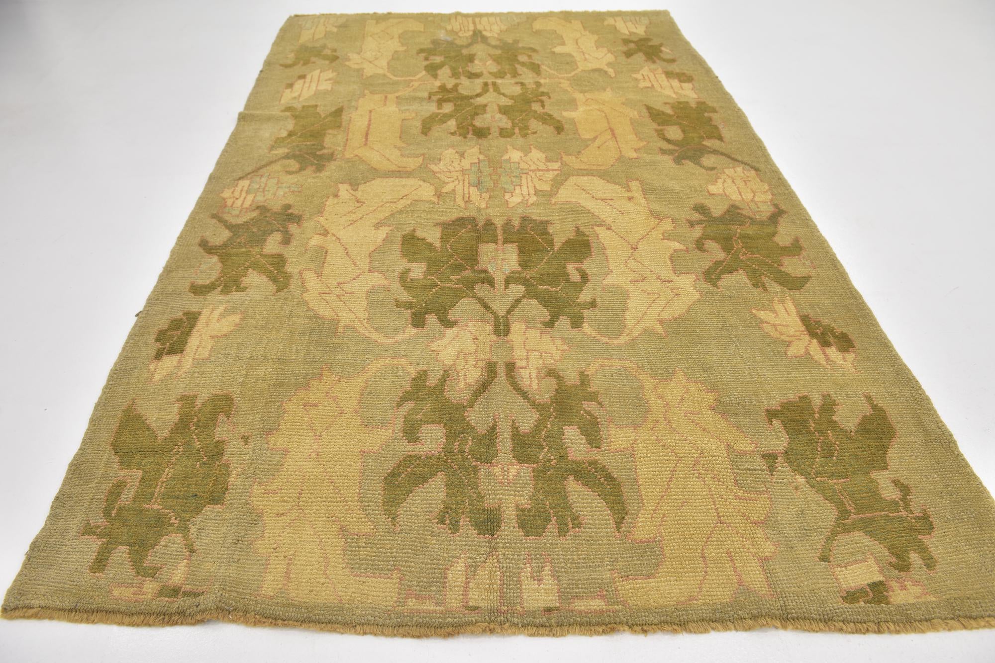 6' 6 x 10' 8 Hand Knotted Oushak Wool Rug