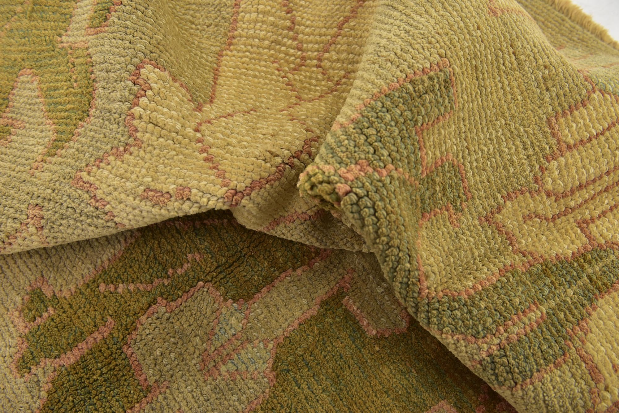 6' 6 x 10' 8 Hand Knotted Oushak Wool Rug