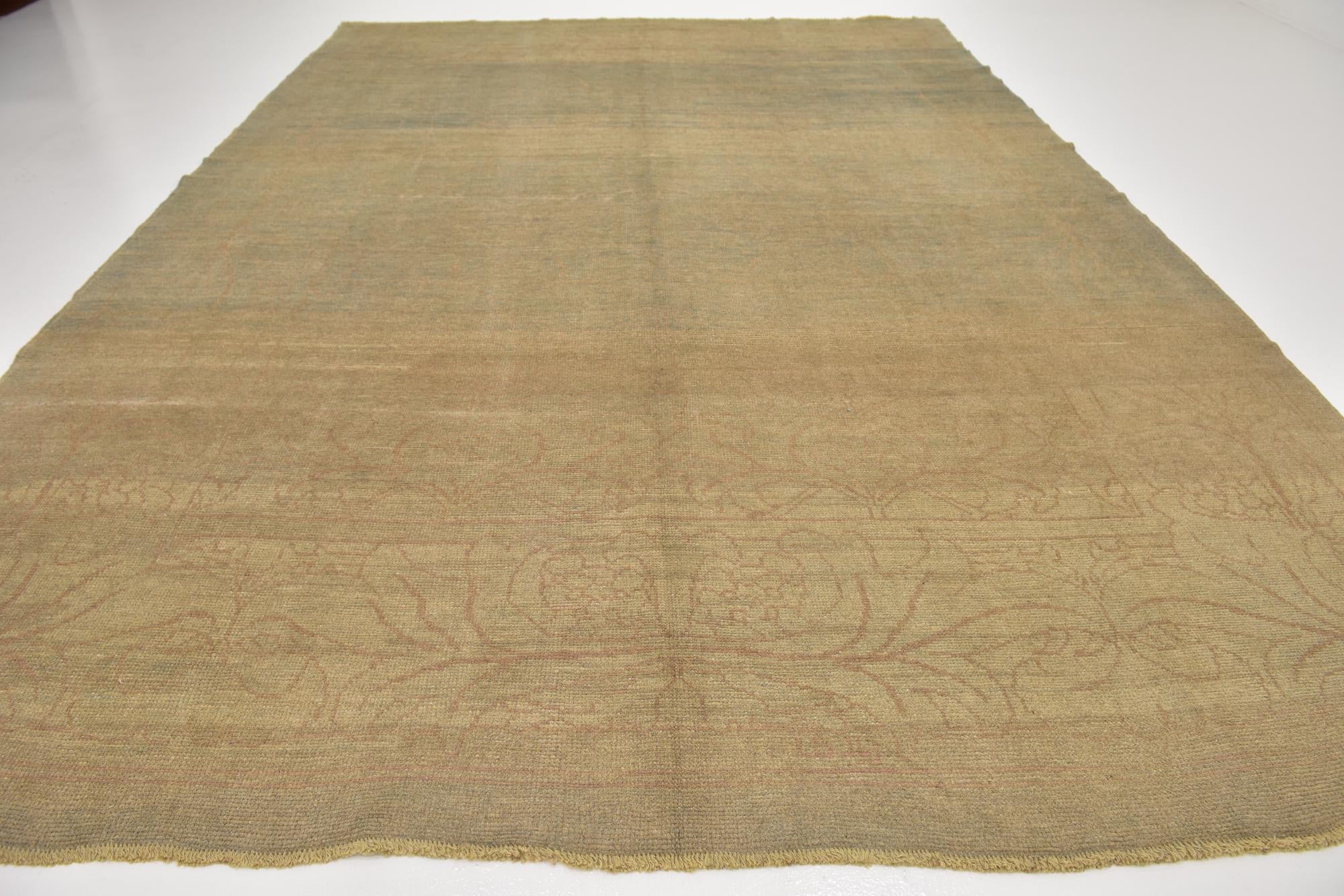 10' 9 x 15' 6 Hand Knotted Oushak Wool Rug