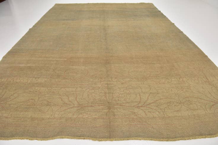 Detail image of 10' 9 x 15' 6 Hand Knotted Oushak Wool Rug