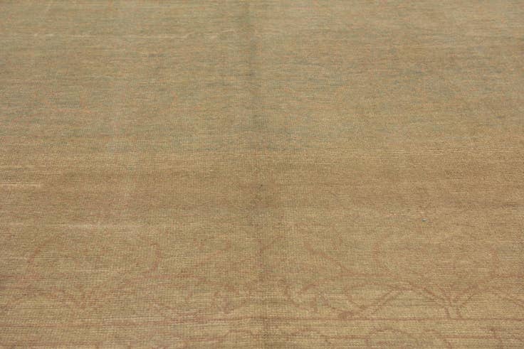 Detail image of 10' 9 x 15' 6 Hand Knotted Oushak Wool Rug