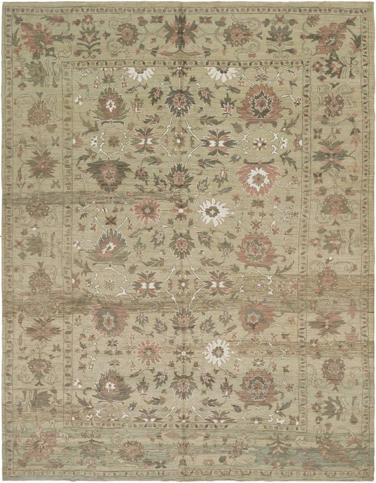 Detail image of 13' x 19' 4 Hand Knotted Oushak Rug
