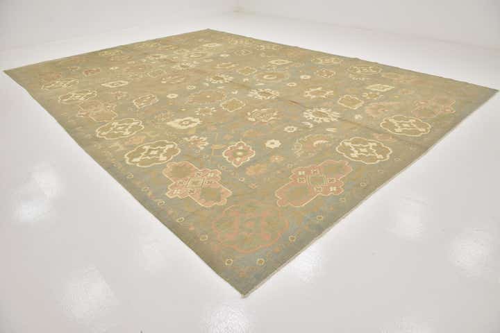 11' 10 x 17' Hand Knotted Oushak Wool Rug