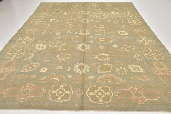 11' 10 x 17' Hand Knotted Oushak Wool Rug