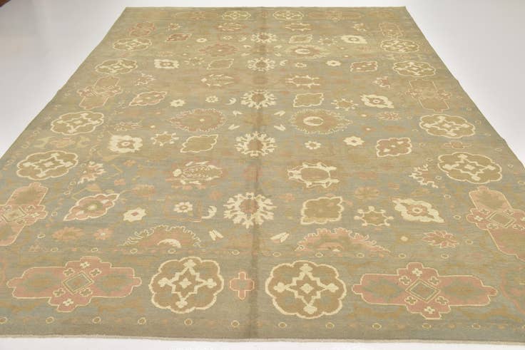 Detail image of 11' 10 x 17' Hand Knotted Oushak Wool Rug