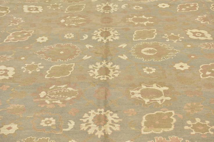 Detail image of 11' 10 x 17' Hand Knotted Oushak Wool Rug