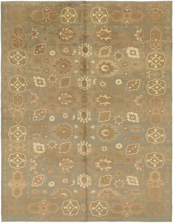 Detail image of 11' 10 x 17' Hand Knotted Oushak Wool Rug