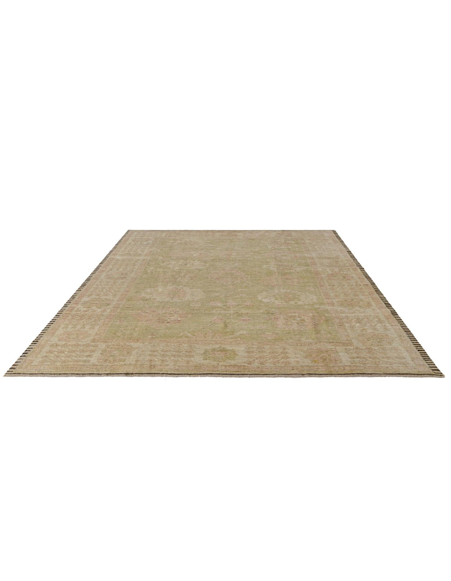 9' 7 x 12' Hand Knotted Oushak Wool Rug