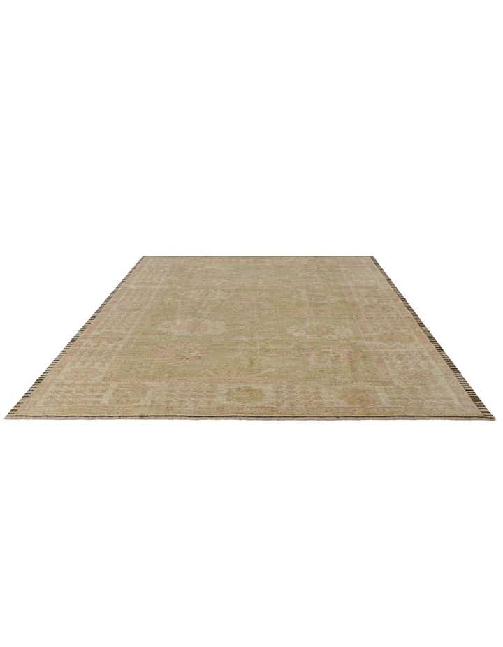 9' 7 x 12' Hand Knotted Oushak Wool Rug