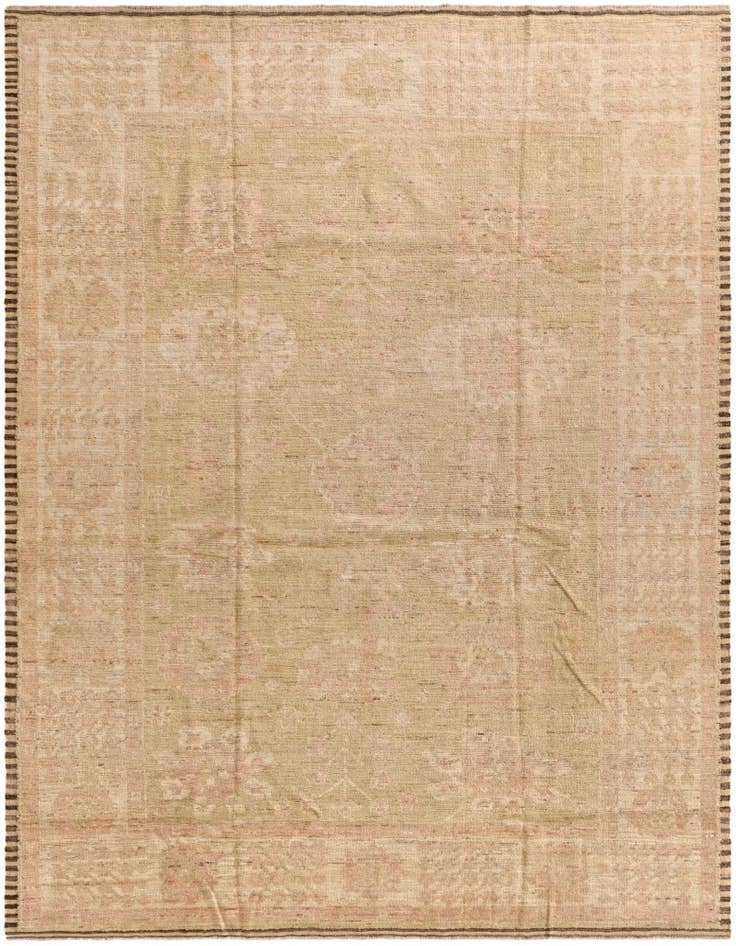 Detail image of 9' 7 x 12' Hand Knotted Oushak Wool Rug
