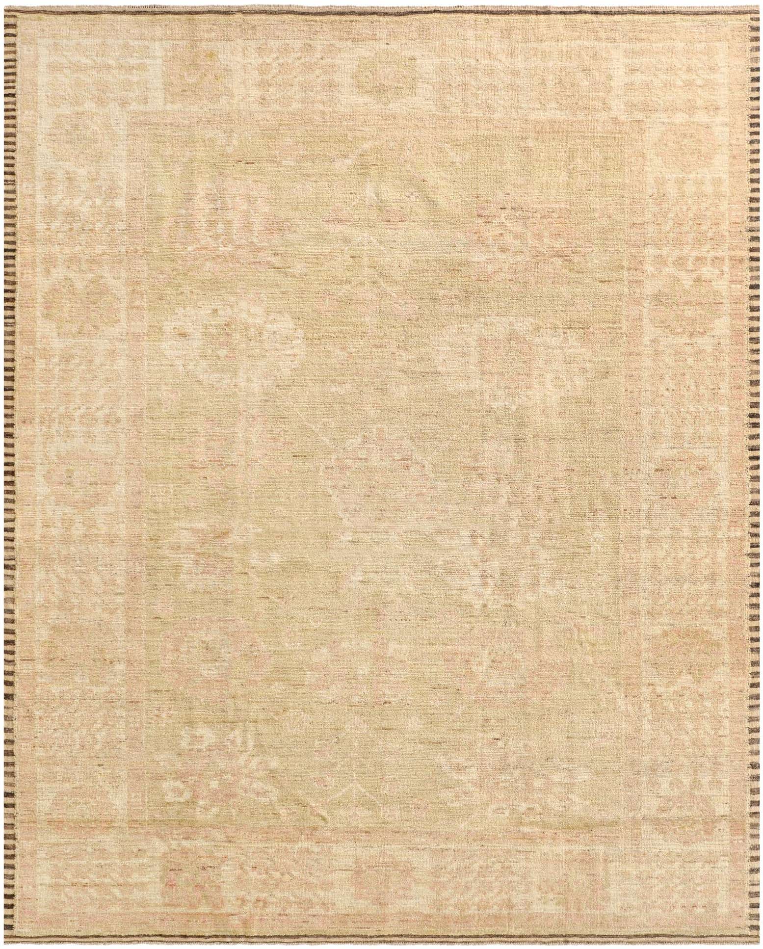 9' 7 x 12' Hand Knotted Oushak Wool Rug