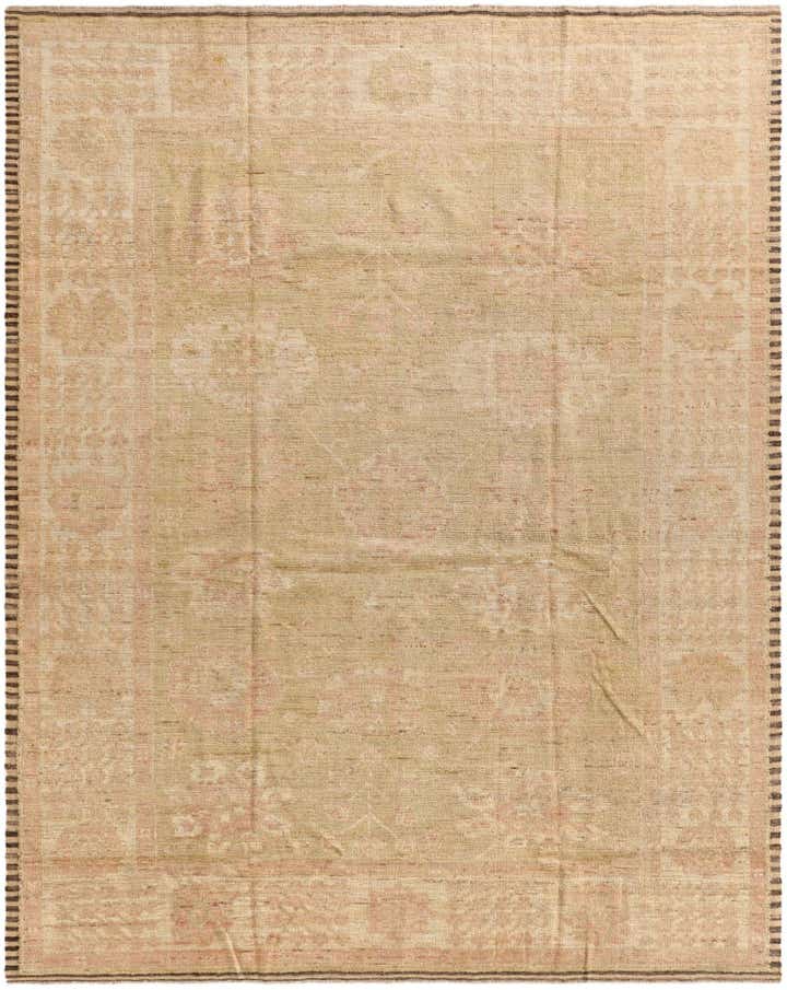 9' 7 x 12' Hand Knotted Oushak Wool Rug