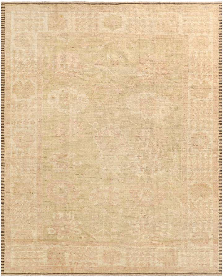 9' 7 x 12' Hand Knotted Oushak Wool Rug