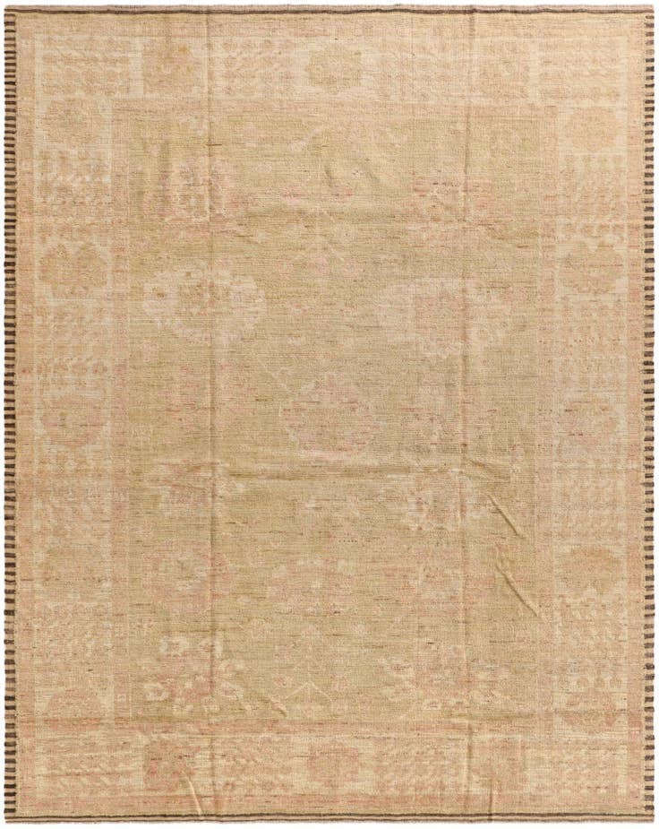 Detail image of 9' 7 x 12' Hand Knotted Oushak Wool Rug