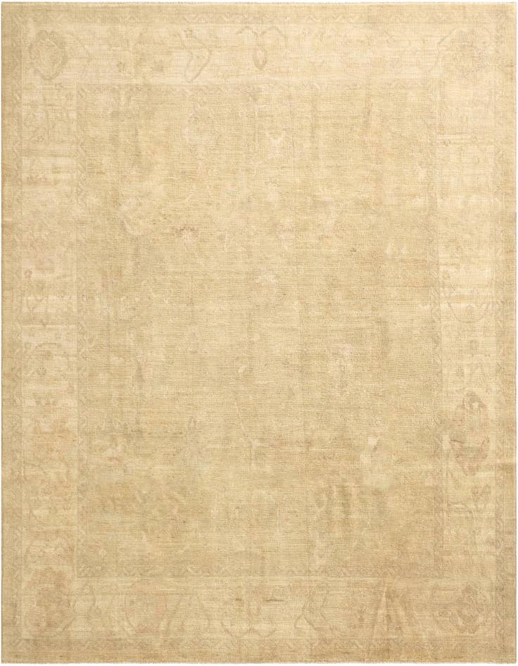 Detail image of 8' 2 x 9' 8 Hand Knotted Oushak Wool Rug